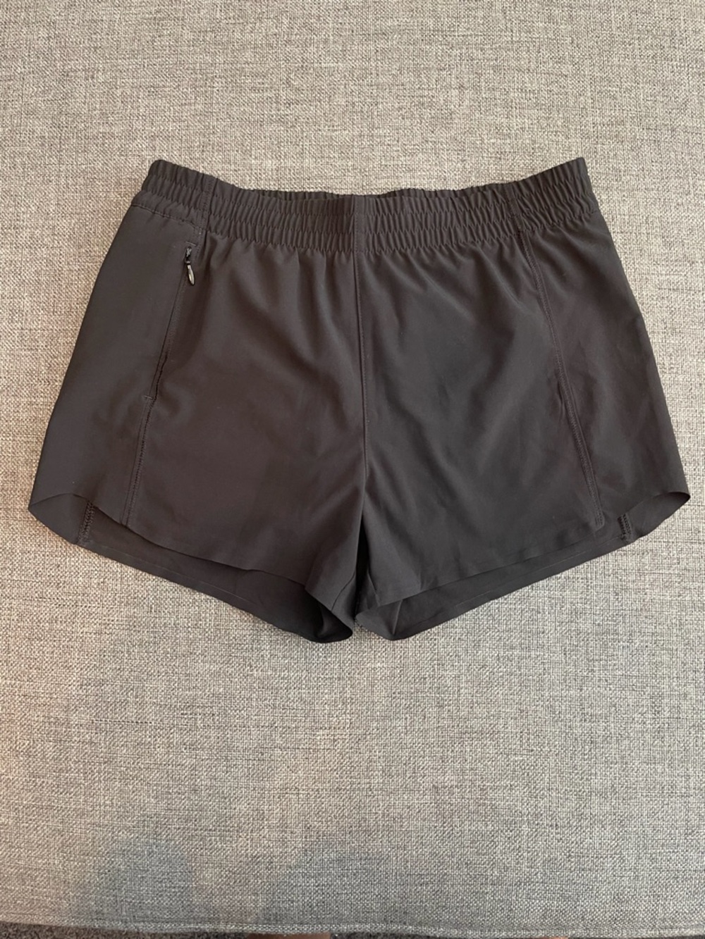 Athleta Black Elastic-Waist Running Shorts